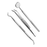 Kit Clinico Odonto Pinça Espelho E Sonda Exploradora 5