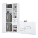 Kit Closet Modulado Canto Gaveteiro E Sapateira M617.b(casa)