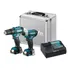 Kit Clx228sax Furad/paraf Hp333d Chave Impacto Td110d Makita Cor Azul-turquesa 110v/220v