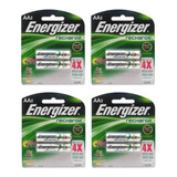 Kit Cm 8 Pilhas Recarregável Aa 1400mah Energizer C 2 Pilhas