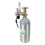 Kit Co2 C Cilindro De Alumínio 1kg E 1 Saída P Aquário