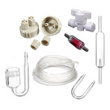 Kit Co2 Caseiro 2 Tampa Difusor Conta Bolha Registro Curva U