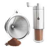 Kit Coador Café Inox Tam 102 Moedor De Grãos Hot And Cold