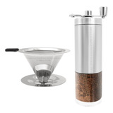 Kit Coador De Café Pour Over Inox Tam 102 Moedor De Grãos