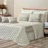 Kit Cobre Leito Casal Queen Completo 10 Peças Turin Premium Cor Marfim Mandala