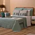 Kit Cobre Leito Casal Queen Completo 10 Peças Turin Premium Cor Verde Malva Mandala