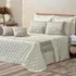 Kit Cobre Leito Casal Turin King Completo 10 Peças Premium Cor Marfim Mandala