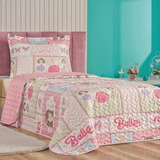Kit Cobre Leito + Jogo De Lençol Infantil Menina Bailarina Cor Rosa