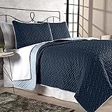 Kit Cobre Leito Zeus Casal Dupla Face 03 Peças Azul