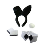 Kit Coelha Playboy Preta Conj 1 Kit C Punhos