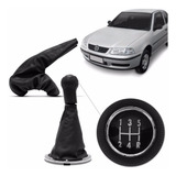 Kit Coifa Cambio Freio Mão Saveiro G3 01 02 03 04 05 Couro