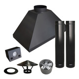 Kit Coifa De 120cm Chaminé 2m Iluminação Exaustor
