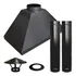 Kit Coifa Preta De 150cm   Chaminé Completa 2m   Cottage