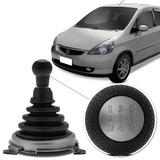 Kit Coifa Sanfonada Bola Câmbio Cinza Honda Fit 2003 2008