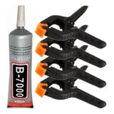 Kit Cola B7000 Grampo Manutenção Celular Fixar Tela Touch