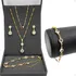 Kit Colar Brincos E Pulseira Feminino Delicado Banhado Ouro