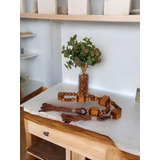 Kit Colar De Mesa 1,50 Metros Com Vaso Decoração Sala Luxo