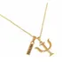 Kit Colar E Pingentes De Psicologia Folheado A Ouro 18k