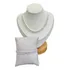  Kit Colar E Pulseira Baguete Cristal A Prata 925 