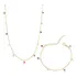 Kit Colar E Pulseira Feminino Folheado De Ouro 18k Semi Joia