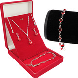 Kit Colar Feminino Pulseira Conjunto Brinco P Presente