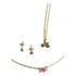 Kit Colar Pulseira Brinco Infantil Banhado Semijoia