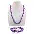 Kit Colar Pulseira Cascalho Pedra Ametista - Espiritualidade