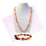 Kit Colar Pulseira Cascalho