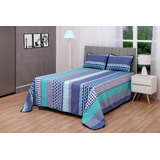 Kit Colcha Cobre Leito Piquet Estampado Casal King 3 Peças