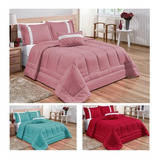 Kit Colcha Edredrom Pontalti Casal Queen Cobre Leito 6 Peças