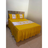 Kit Colcha Fuxico 3 Peças Queen