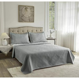 Kit Colcha King Jogo 3 Peças Camesa Matelassê Ilusion Geo