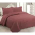 Kit Colcha Matelada Casal 240x220cm 3pç Jazmini Cobre Leito Jogo De Cama Goiabada