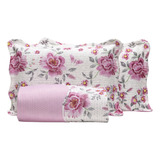 Kit Colcha Super King 3 Pçs Cobre Leito Matelado Dupla Face