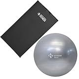 Kit Colchonete Academia   Bola Suíça Pilates E Ginástica 65cm Fitness