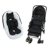 Kit Colchonete De Carrinho Bebê E Almofada De Bebê Conforto