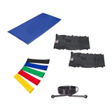 Kit Colchonete Par De Caneleira 4kgs 5 Mini Bands Corda