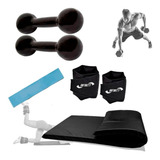 Kit Colchonete Tornozeleira 3kg Halter 3kg Mini Band