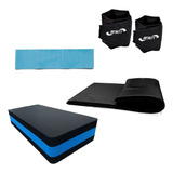 Kit Colchonete tornozeleira 3kg Mini Band Médio Step