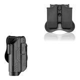 Kit Coldre Externo Com Lanterna Glock G19 E Porta Caregador