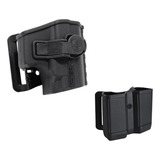 Kit Coldre Glock G17 G19 G22 G25 G44 Externo Porta Duplo