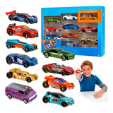 Kit Coleção 10 Carrinhos Hot Cars Carros Miniatura De Ferro