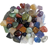 Kit Coleção 50 Pedras Preciosas Verdadeiras Roladas Brutas