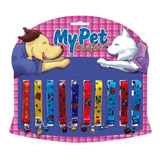 Kit Coleira Cartela Gato Guizo Atacado Pet 10 Unid