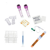 Kit Coleta Sangue Vácuo Tubos Tampa Roxa 4ml Edta