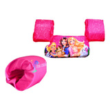 Kit Colete Salva vidas Criança Boia Auxiliar Barbie