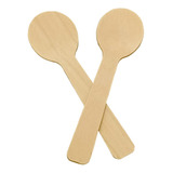 Kit Colher De Madeira Talher Descartável 10 Cm 100 Unid Cla