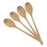 Kit Colher De Pau Madeira Com 3 Unidades Tamanho 38cm