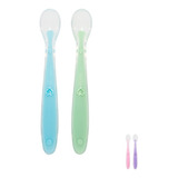 Kit Colher De Silicone Anatômica Infantil Ia 2 Unidades Buba