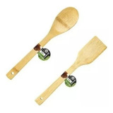 Kit Colher E Espátula 30 Cm Bambu Linha Bamboo Line